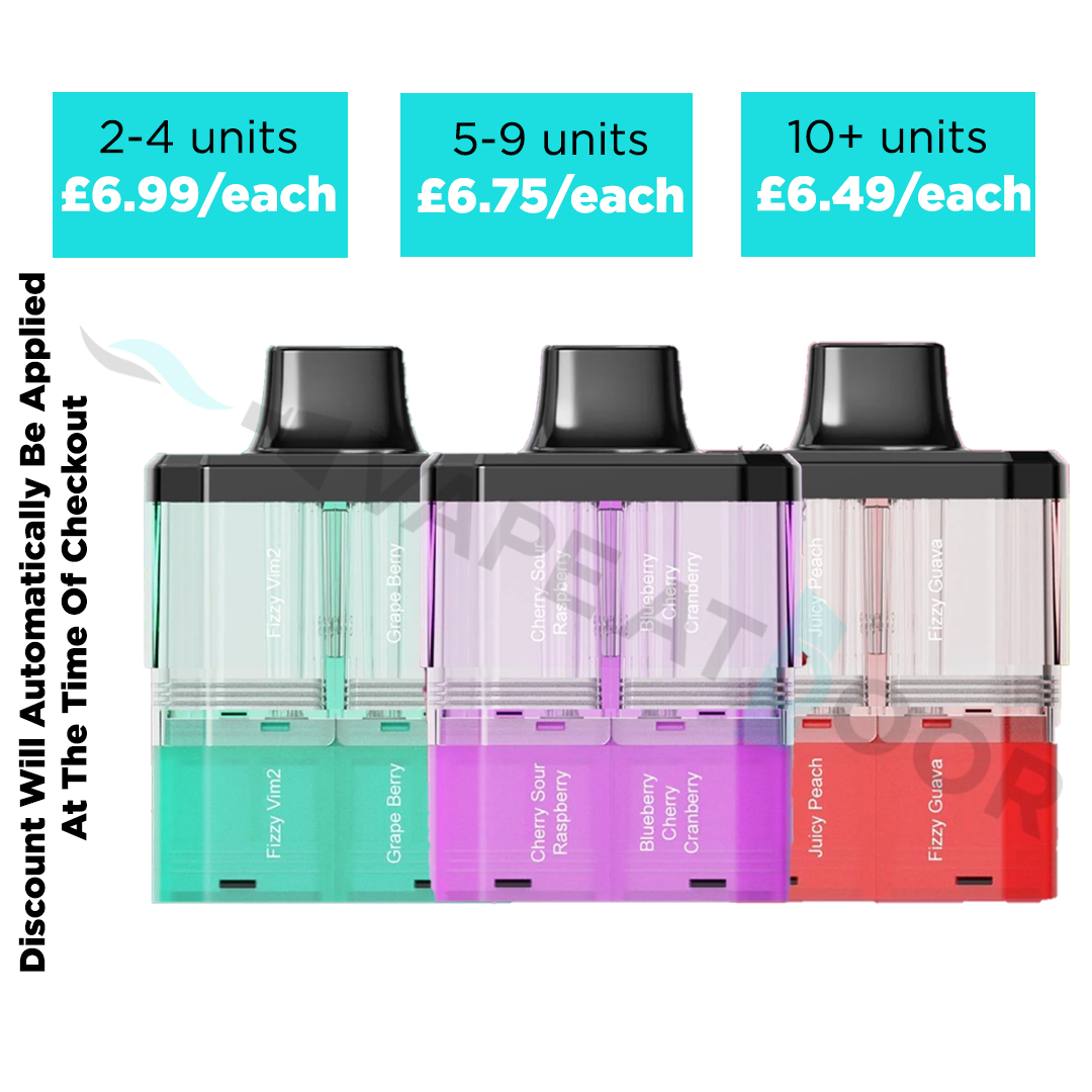 Three Crystal Galaxy Focus 2 Pods with multibuy discount deals on a white background.