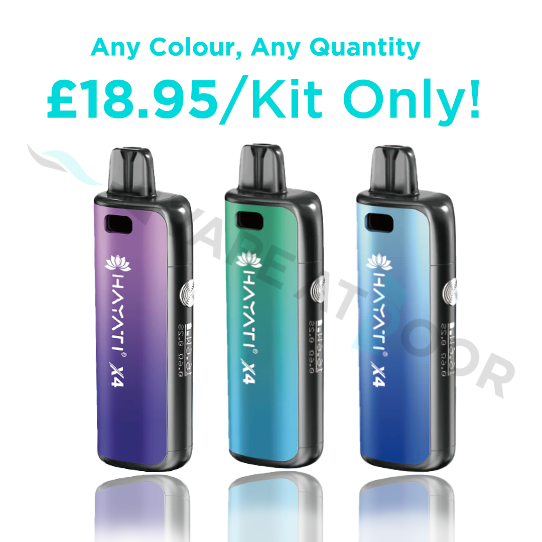 Hayati X4 Refillable Pod Kit – Advanced refillable vape device with sleek design, long-lasting battery, available at vape at door uk.