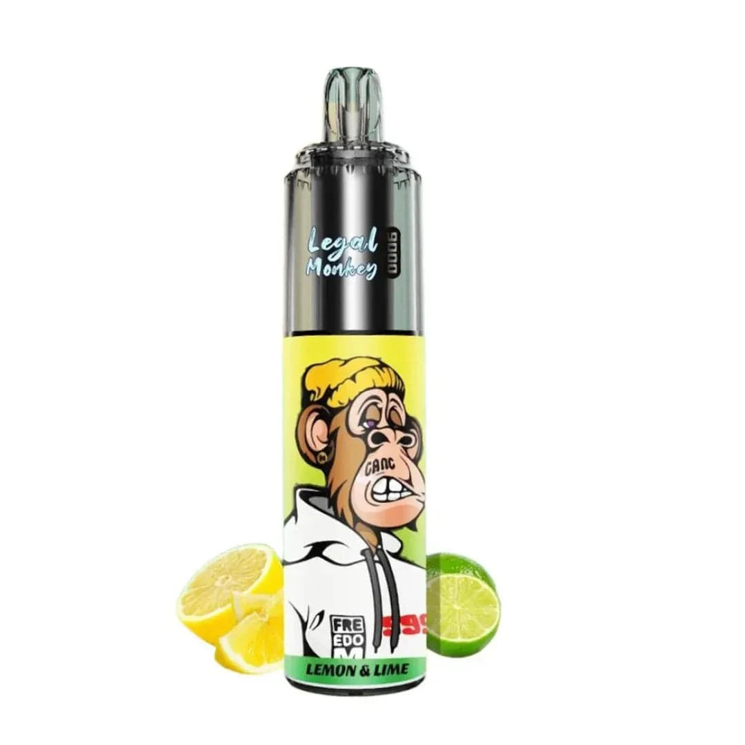 Legal Monkey 9k Puffs Lemon & lime Flavour