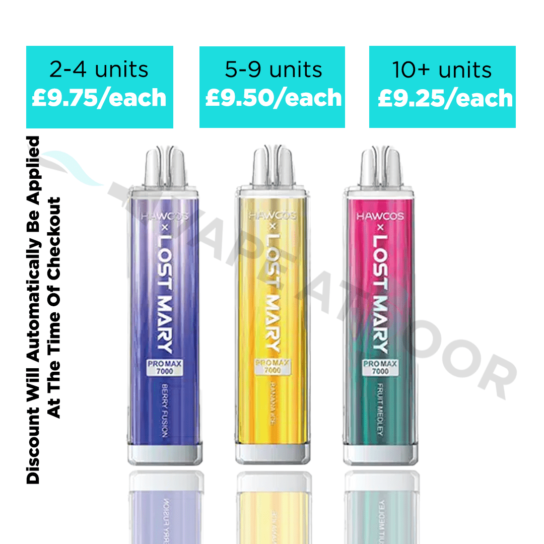 HAWCOS x Lost Mary Pro Max 7000 Puffs Pod Kit Now available at vape at door uk in cheap price.