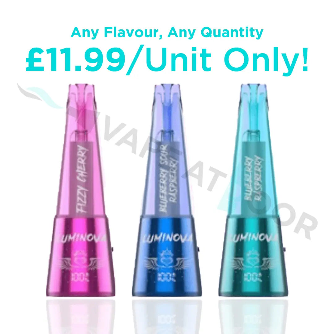 Three Luminova 15000 Puffs Vape Devices with Pricing Details
