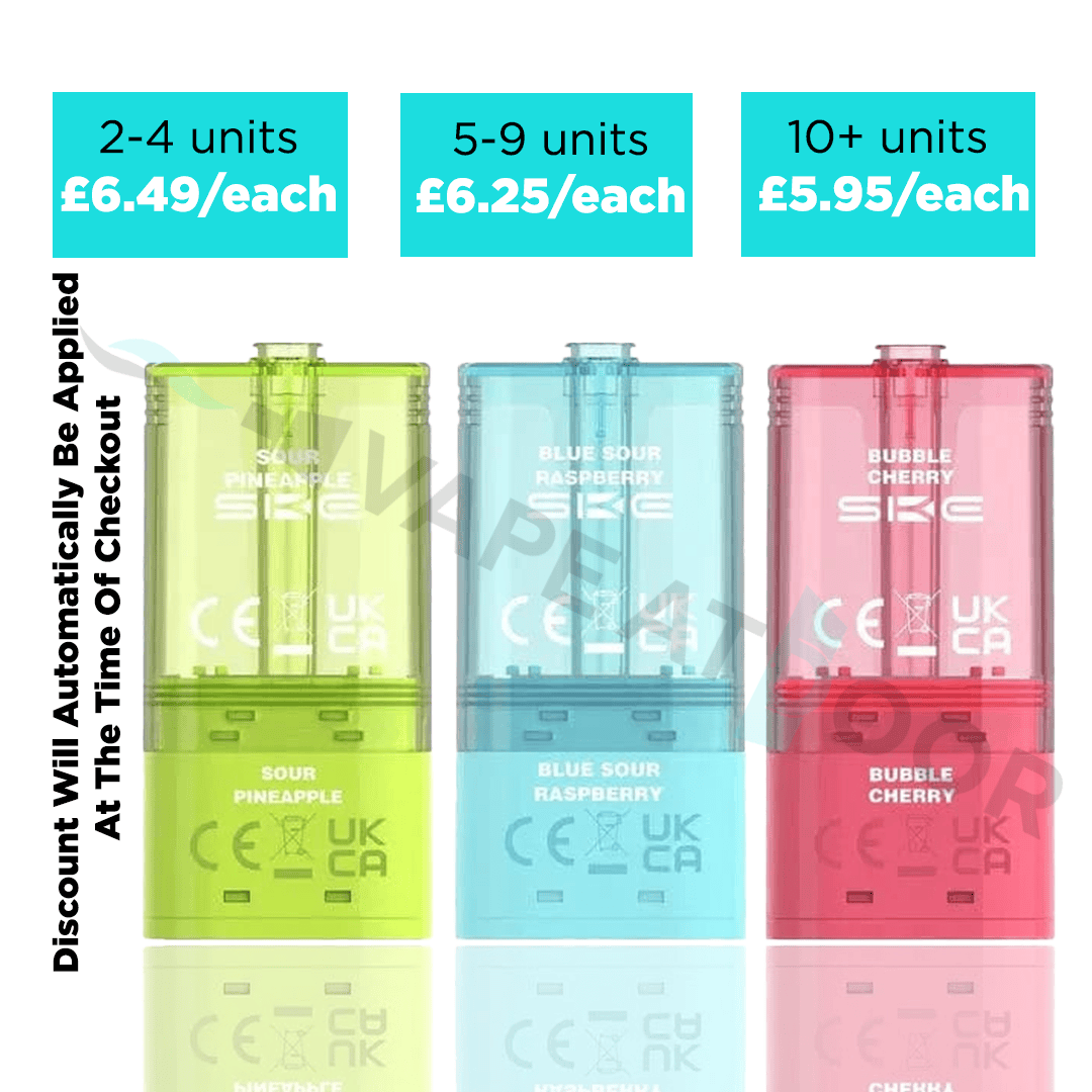 three ske 30k pro max pods with multibuy deals on a white background.