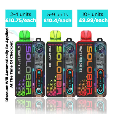 Solo Bar Vape Solo Bar Solo Bar 4 In 1 2400 Prefilled Pod Vape Kit | E-Cig Clouds Solo Bar Vape Solo Bar Solo Bar 4 In 1 2400 Prefilled Pod Vape Kit | E-Cig Clouds