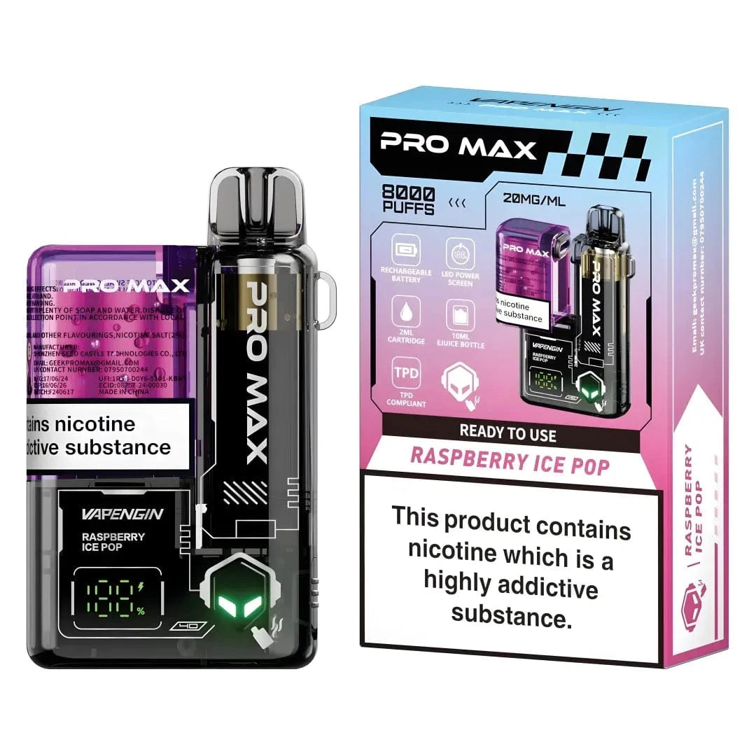 Vapengin Pro Max 8k Raspberry Ice Pop
